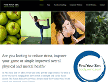 Tablet Screenshot of findyourzenwellness.com